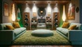 Retro Home Stereo Room Audiophile Hi-fi Vintage Tower Speakers Component AI Generated Home Interior