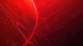 The AI-generated photo shows a red abstract background with a glowing red circle in the center