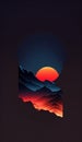 Ai generated picturesque sunset over majestic mountains