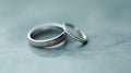 AI-generated Elegant Silver Wedding Rings with Diamonds Royalty Free Stock Photo