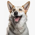 ai generated portrait of dog breed canis lupus cute happy excited smiling