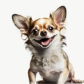 ai generated portrait of dog breed chihuahua cute happy excited smiling