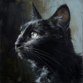 AI-Generated Portrait Painting of a Cat