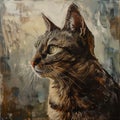 AI-Generated Portrait Painting of a Cat