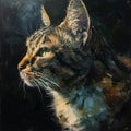 AI-Generated Portrait Painting of a Cat