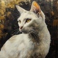 AI-Generated Portrait Painting of a Cat