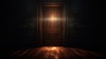 Eerie Secrets: The Closed and Weathered Wooden Doorway