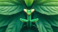 AI-generated Praying Mantis Macro Portrait Green Nature Royalty Free Stock Photo