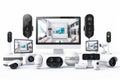 Advanced, secure CCTV systems leverage fast, technology-driven routers for enhanced security and theft prevention. Royalty Free Stock Photo