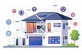 Advanced electronic equipment and motion sensors in CCTV systems enhance security observation across widespread networks.
