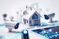 Surveillance and smart network management integrate with secure technologies and hazard detection for comprehensive property prote