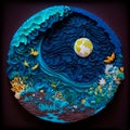 AI Generated Quilled Inspired Illustration of the Planets Elements