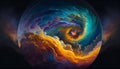 Radiant Planet: A Mesmerizing AI Generated Artwork
