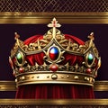 AI generated realistic image of a King's crown