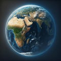 AI generated realistic image of our Mother Earth taken from the space