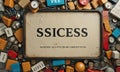 A sign with the word SIIESS on it. Royalty Free Stock Photo