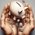 Personal Finances Savings Piggy Bank Inflation Economy AI Generated Money Supply Shortage