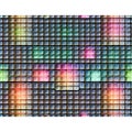 AI generated repeating pattern glass boxes in neon colors Royalty Free Stock Photo