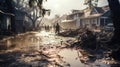 AI Generated Resilience and Strength of Affected Communities after a Natural Disaster Royalty Free Stock Photo