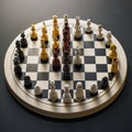 AI generated round shape chess board