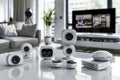 Oversee camera protection with powerful Wi-Fi manage security systems remotely through network automation.