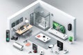 Home IoT connectivity enables remote administration of extensive wireless security systems with integrated cameras and alarms.