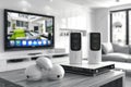 Extensive wireless camera and control systems integrate security panels, enabling remote administration and voice-operated securit