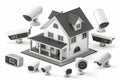 Surveillance and security managed through CCTV systems, utilizing electronic control and synchronization of devices for robust saf