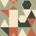 Seamless Geometric Pattern Hexagon Triangle Modern Minimalist Design Background Template. Royalty Free Stock Photo