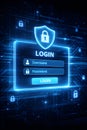 Secure Login Interface With Username And Password Fields Representing Cyber Security Royalty Free Stock Photo