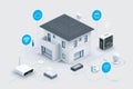 Security cameras with extensive network reach utilize protective modem connections for robust surveillance and remote monitoring s