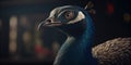 A Majestic Peacock Glancing Away, Made with Generative AI