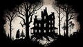 Haunted Gothic Mansion, Made with Generative AI