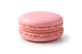 Single Pink Macaron Isolated On White Background Minimal Clean Dessert Image With Copy Space Royalty Free Stock Photo