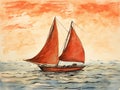 AI generated sloop Digital Dhow