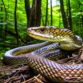 AI generated snake in forest