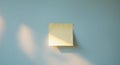 Sticky note of a pastel blue wall with copy space Royalty Free Stock Photo
