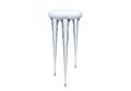 AI generated. Realistic Icicles with Melting Water Drops Isolated on White Royalty Free Stock Photo