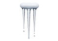 AI generated. Melting Icicles with Dripping Water Drops on White Background Royalty Free Stock Photo