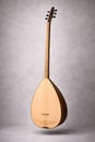 Traditional Turkish Saz Instrument Isolated In Studio With Cultural Detail Royalty Free Stock Photo