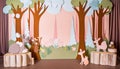 Whimsical Baby Shower Backdrop, Made with Generative AI