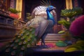 Avatar-Inspired Photorealistic Peacock Rendering, Made with Generative AI