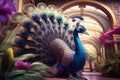 Avatar-Inspired Photorealistic Peacock Rendering, Made with Generative AI