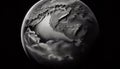 Earth\'s Solemn Beauty - A Monochromatic View of Our Planet, Made with Generative AI