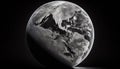 Earth\'s Solemn Beauty - A Monochromatic View of Our Planet, Made with Generative AI