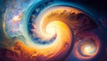 Cosmic Convergence in a Multiverse: A Surrealistic Journey Made with Generative AI