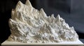 Snowy Mountain Peak Landscape, Made with Generative AI