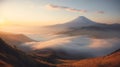 Misty Mountain Sunrise, Made with Generative AI