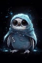 Chonky Space Squid Owl, Made with Generative AI