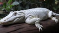 Rare White Crocodile, Made with Generative AI